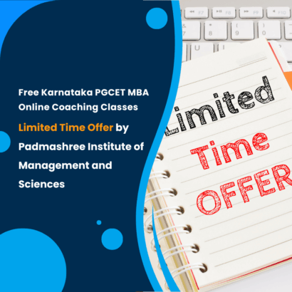 Free Karnataka PGCET MBA Online Coaching Classes – Limited Time Offer by Padmashree Institute of Management and Sciences