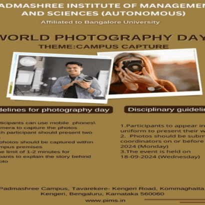 World Photograghy Day : Campus Capture: 18-09-2024