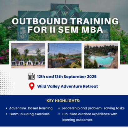 Outbound Training for II Sem MBA – Wild Valley Adventure Retreat