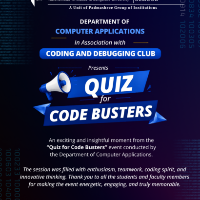Department Of  Computer Applications In Association With Coding And Debugging Club